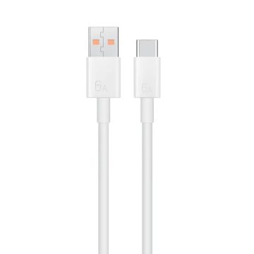   Eredeti HUAWEI USB A-C típusú kábel 6A 66W LX04072043 1 m fehér ömlesztett