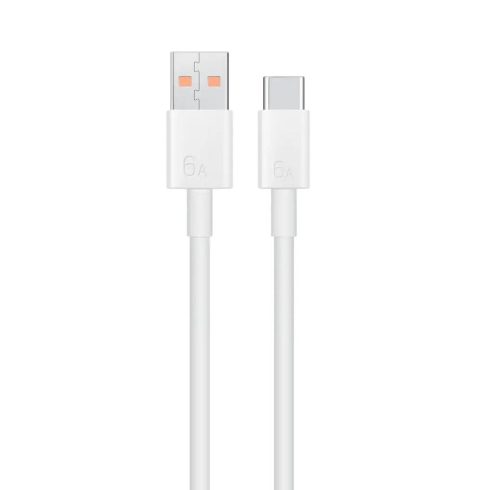 Eredeti HUAWEI USB A-C típusú kábel 6A 66W LX04072043 1 m fehér ömlesztett