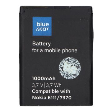   Battery for Nokia 6111 / 7370 / N76 / 2630 / 2760 / N75 / 2600 Classic 1000 mAh Blue Star Premium