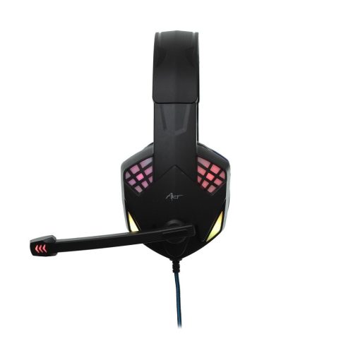 Vezetékes fejhallgató Jack 3,5 mm / USB A Art gaming G11 fekete