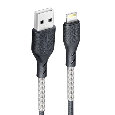 Cable USB A to Lightning Forcell F-Energy 2,4A 12W Carbon 1 m CB-01A black
