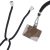 SWING (6mm) Telefon zsinór, Telefon medál állítható hosszúsággal / zsinór hossza 165cm (max. 82,5cm hurokban) / vállon vagy nyakon - fekete