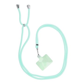   SWING (6mm) Telefon zsinór, Telefon medál állítható hosszúsággal / zsinór hossza 165cm (max. 82,5cm hurokban) / vállon vagy nyakon - lite green