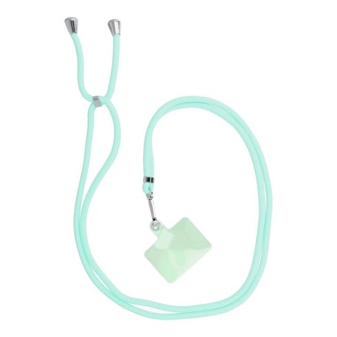 SWING (6mm) Telefon zsinór, Telefon medál állítható hosszúsággal / zsinór hossza 165cm (max. 82,5cm hurokban) / vállon vagy nyakon - lite green