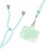 SWING (6mm) Telefon zsinór, Telefon medál állítható hosszúsággal / zsinór hossza 165cm (max. 82,5cm hurokban) / vállon vagy nyakon - lite green
