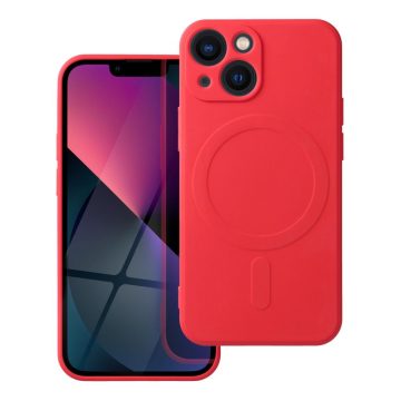   SILICONE MAG COVER case compatible with MagSafe for IPHONE 13 Mini red