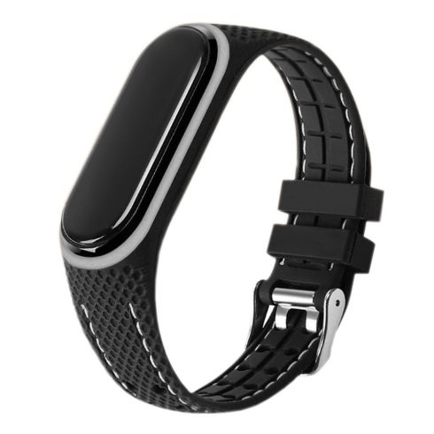 Elasztomer pánt LIFESTYLE XIAOMI Mi Band 5/6 fekete (03) készülékhez