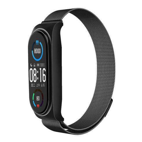 METAL szíj XIAOMI Mi Band 5/6 fekete (01) készülékhez