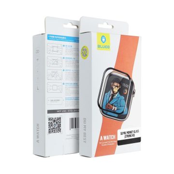   5D Mr. Monkey Glass - for Apple Watch SE / SE 2 / SE 3 44MM black (Anti-Static Strong HD)