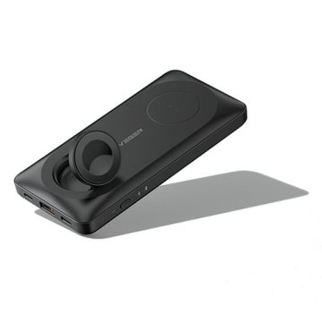  VEGER powerbank 10000 mAh MagSafe PD QC3.0 3A 22,5W MagMulti (W1156) fekete vezeték nélküli töltőkkel