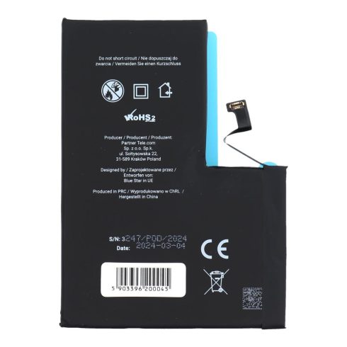 Akkumulátor iPhone 13 PRO MAX 4352 mAh Blue Star HQ készülékhez