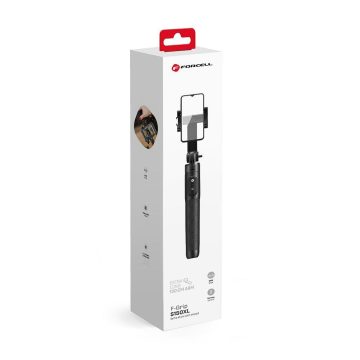   FORCELL F-GRIP S150XL selfie stick vezeték nélküli távirányítós állvánnyal, fekete