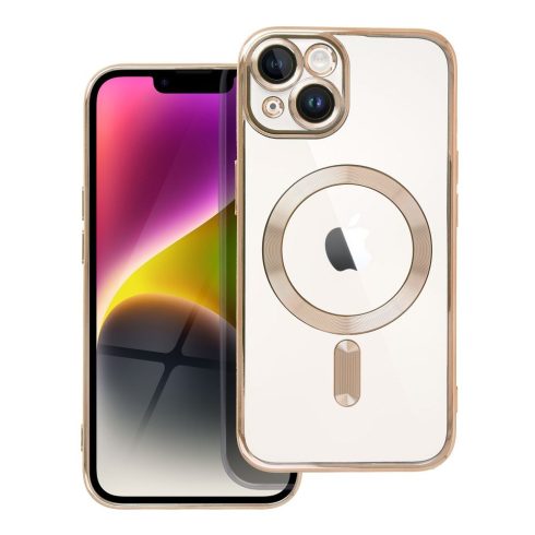 Case for iPhone 14 Electro Mag Cover compatible with MagSafe gold