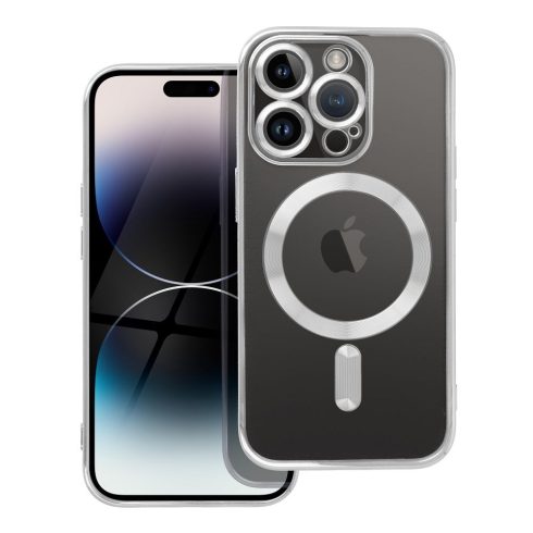 Case for iPhone 14 PRO Electro Mag Cover compatible with MagSafe silver