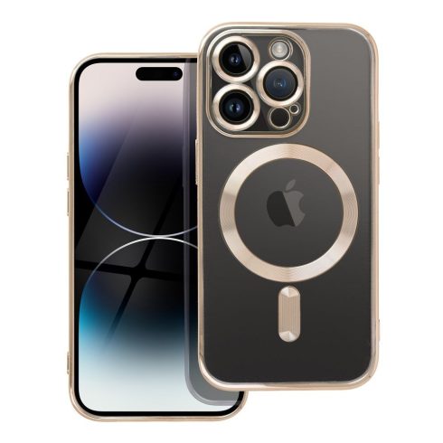 Case for iPhone 14 PRO Electro Mag Cover compatible with MagSafe gold