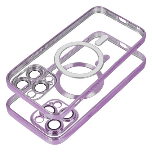 Case for iPhone 14 PRO Electro Mag Cover compatible with MagSafe purple