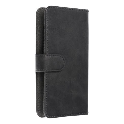 Univerzális könyves tok COMMON S size IPHONE 12 / 13 / SAMSUNG S6 / A5 2016 / XCOVER 4 / S22 / HUAWEI P8 2017 fekete