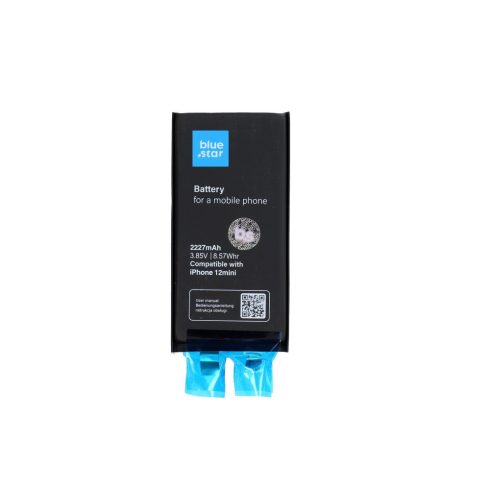 BMS nélküli akkumulátor iPhone 12 mini 2227 mAh Blue Star HQ készülékhez