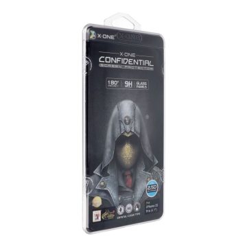  X-ONE Full Cover Extra Strong Privacy - iPhone 15 Pro (teljes ragasztós) edzett üveg 9H készülékhez