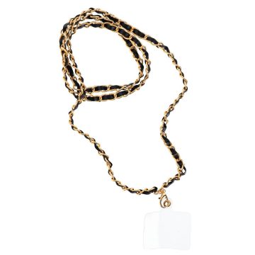   SZÍV Telefon zsinór, Telefon medál / vezeték hossza 116 cm (58 cm a hurokban) / nyakon - fekete