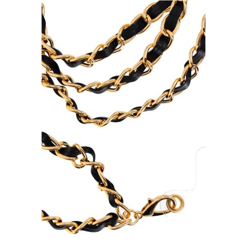 SZÍV Telefon zsinór, Telefon medál / vezeték hossza 116 cm (58 cm a hurokban) / nyakon - fekete