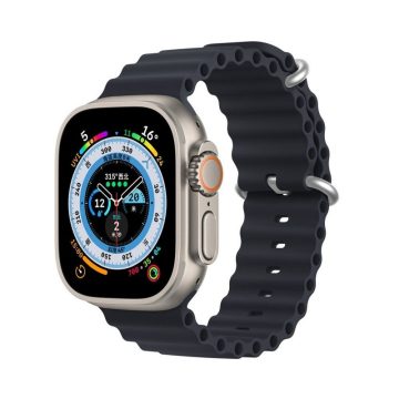   DUX DUCIS szíj OCEAN WAVE szilikon Apple Watch 38 / 40 / 41 mm grafithoz