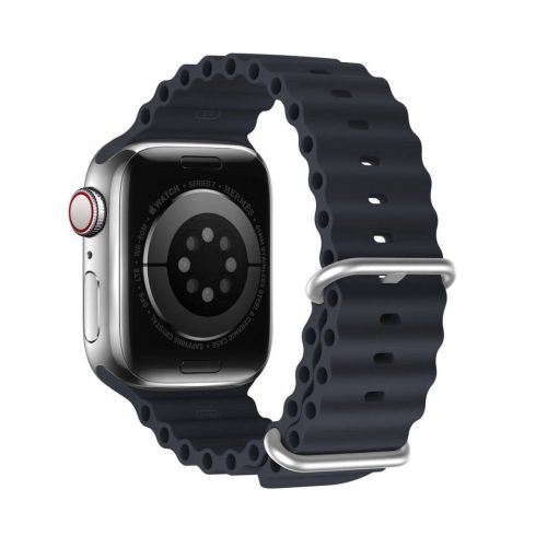 DUX DUCIS szíj OCEAN WAVE szilikon Apple Watch 38 / 40 / 41 mm grafithoz