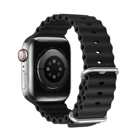 DUX DUCIS szíj OCEAN WAVE szilikon Apple Watch 38 / 40 / 41 mm fekete