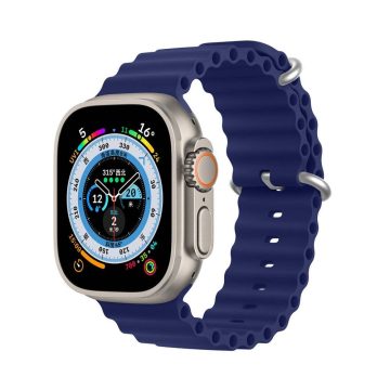   DUX DUCIS szíj OCEAN WAVE szilikon Apple Watchhoz 42 / 44 / 45 mm kék