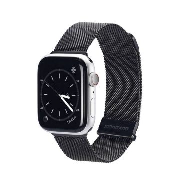   DUX DUCIS szíj MILANESE rozsdamentes acél mágneses Apple Watch 38 / 40 / 41 mm fekete