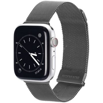   DUX DUCIS szíj MILANESE rozsdamentes acél mágneses Apple Watchhoz 38 / 40 / 41 mm szürke