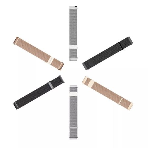 DUX DUCIS szíj MILANESE rozsdamentes acél mágneses 20 mm fekete