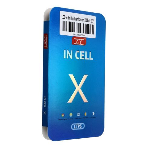 LCD képernyő iPhone X fekete digitalizálóval (ZY-LTPS)