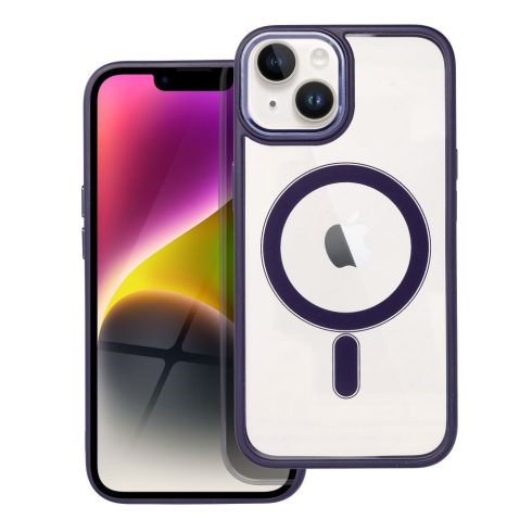 Case for iPhone 14 Color Edge Mag Cover compatible wth MagSafe purple