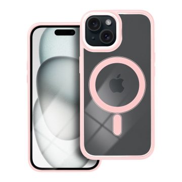   COLOR EDGE MAG COVER tok kompatibilis a MagSafe IPHONE 15 rózsaszín telefonhoz