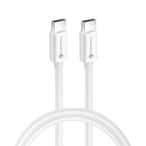 Cable USB C to USB C Forcell F-Energy QC4.0 PD 3A 60W 1,5 m C338 white