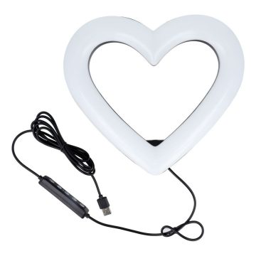   LED Ring Stream RGB lámpa 10" tartóval mobil HEART + állvány JM26-10 fekete