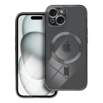   Tok iPhone 15 Electro Mag Coverhez, amely kompatibilis a MagSafe fekete színnel