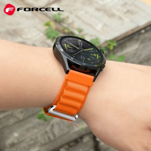 Szíj Samsung Galaxy Watch Forcell F-Design FS05 poliészterszálas csathoz 22 mm narancs