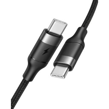 Cable Typ C to Typ C VEGER PD 5A 100W CC02 1,5 m black