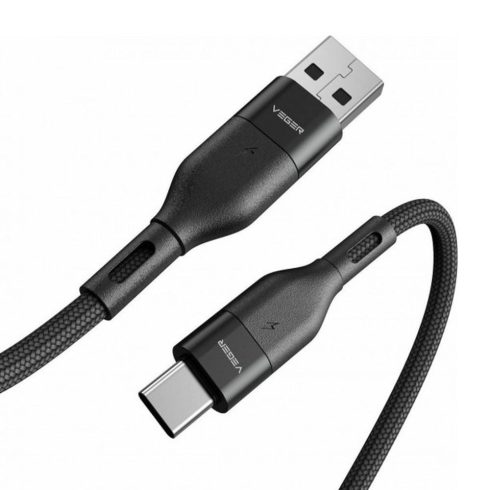 Cable USB A to Typ C VEGER PD 5A 100W AC03 1,2 m black
