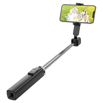   Selfie stick Hoco négylábú vezeték nélküli távirányítóval K18 fekete