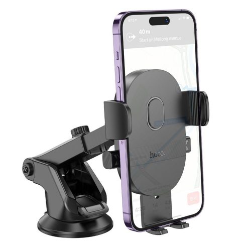 Autós telefontartó Hoco szélvédő / műszerfal H19 fekete