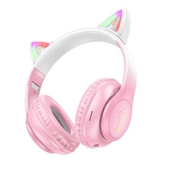   Vezeték nélküli fejhallgató Hoco W42 Cat Ear cseresznyevirág