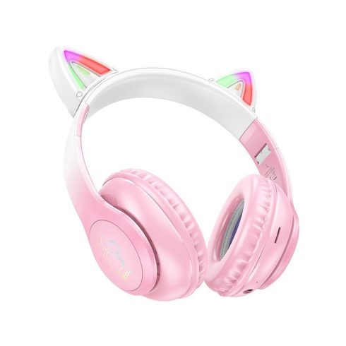 Vezeték nélküli fejhallgató Hoco W42 Cat Ear cseresznyevirág