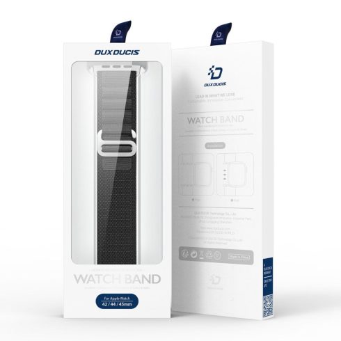 DUX DUCIS GS nylon szíj Apple Watchhoz 42 / 44 / 45 / 49 mm fekete