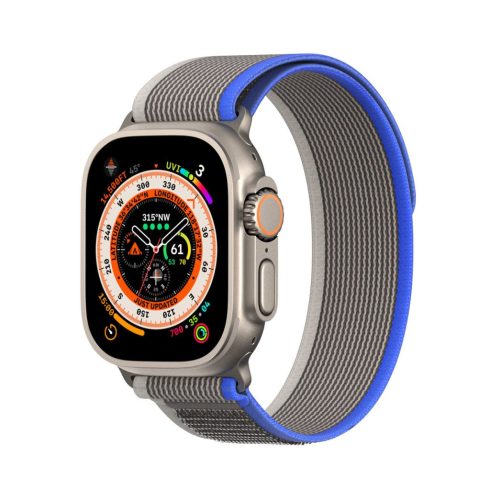 DUX DUCIS szíj YJ nylon Apple Watchhoz 42 / 44 / 45 / 49 mm kék szürke