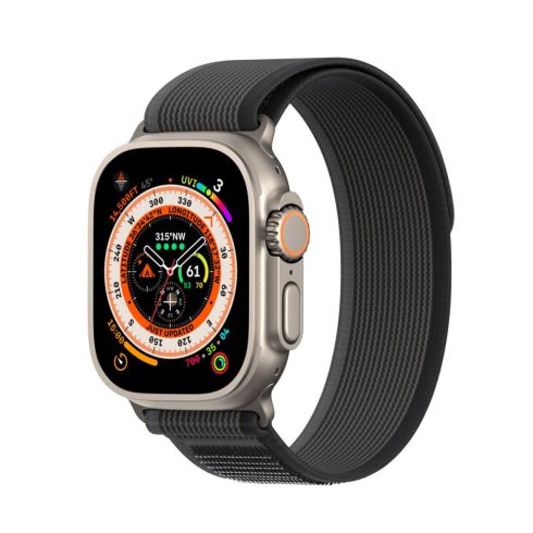 DUX DUCIS YJ nylon szíj Apple Watchhoz 42 / 44 / 45 / 49 mm fekete szürke