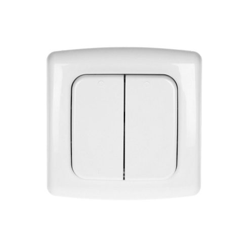 Kapcsoló 2 csatornával és rádióadóval, süllyesztett kapcsolók és aljzatok vezeték nélküli vezérlésére (OR-SH-1751)