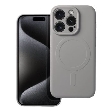  SILICONE MAG COVER case compatible with MagSafe for IPHONE 15 Pro titanium grey